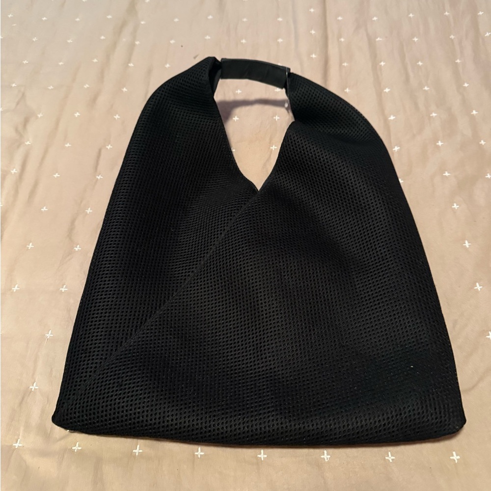 Maison Margella Black Mesh Tote Bag